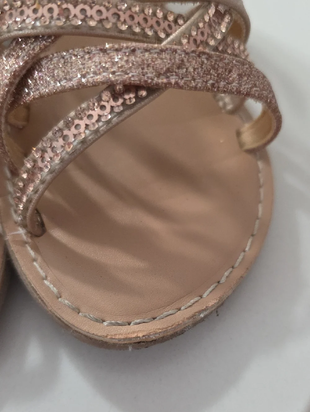 Jumping Beans Ozziee Gladiator Sandals- Rose Gold Size 11 Toddler